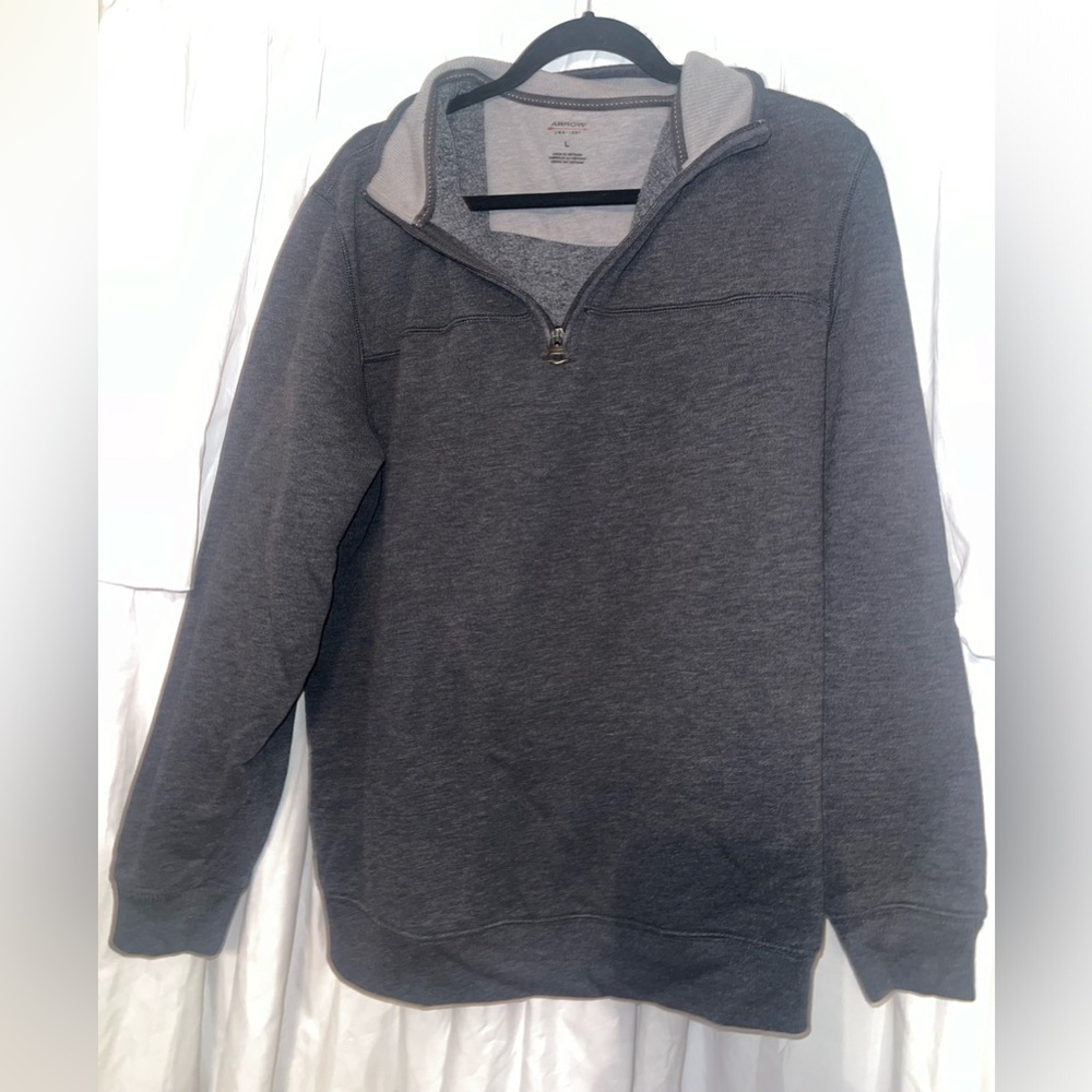 Grey warm quarter zip
